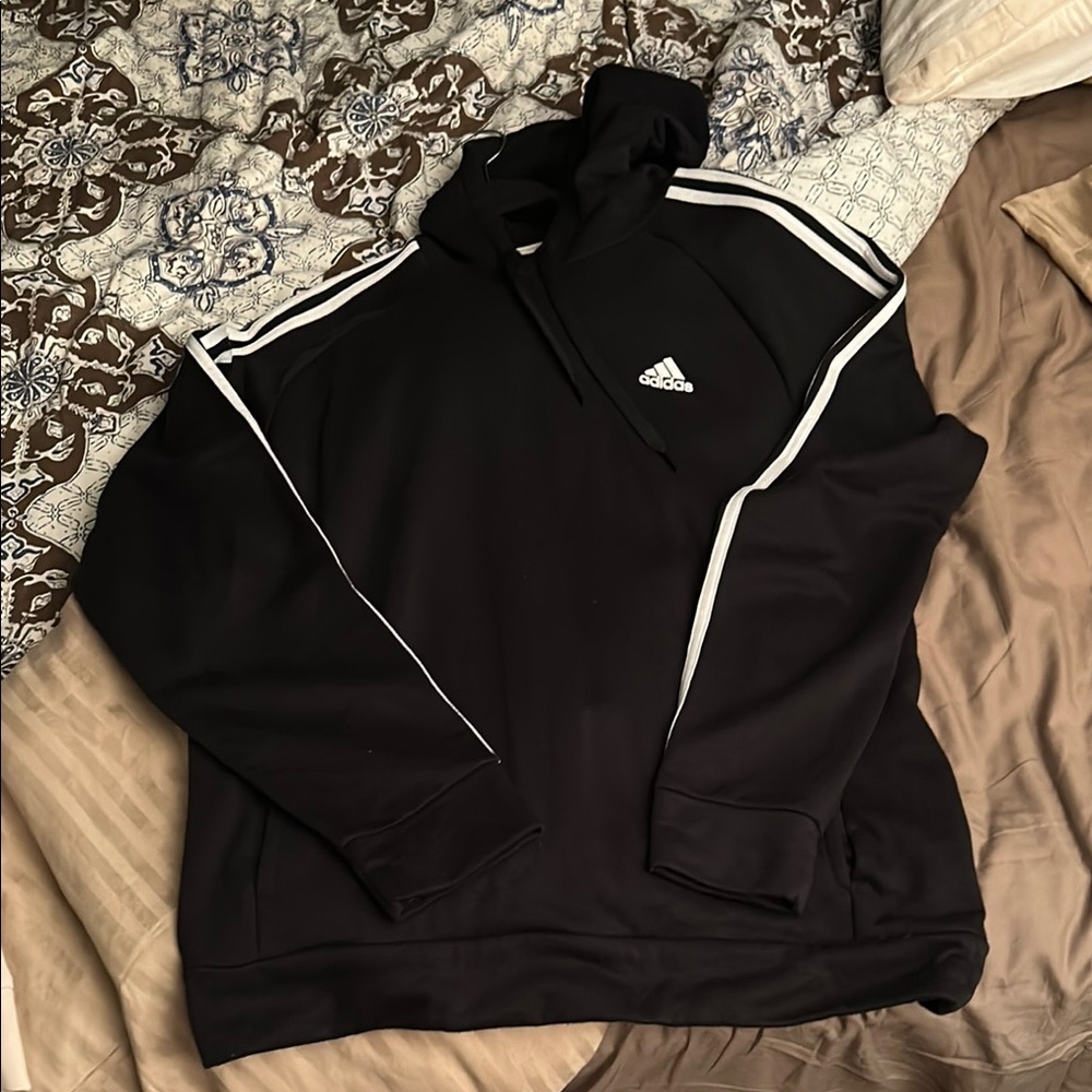 Adidas Black Pullover with White Accents